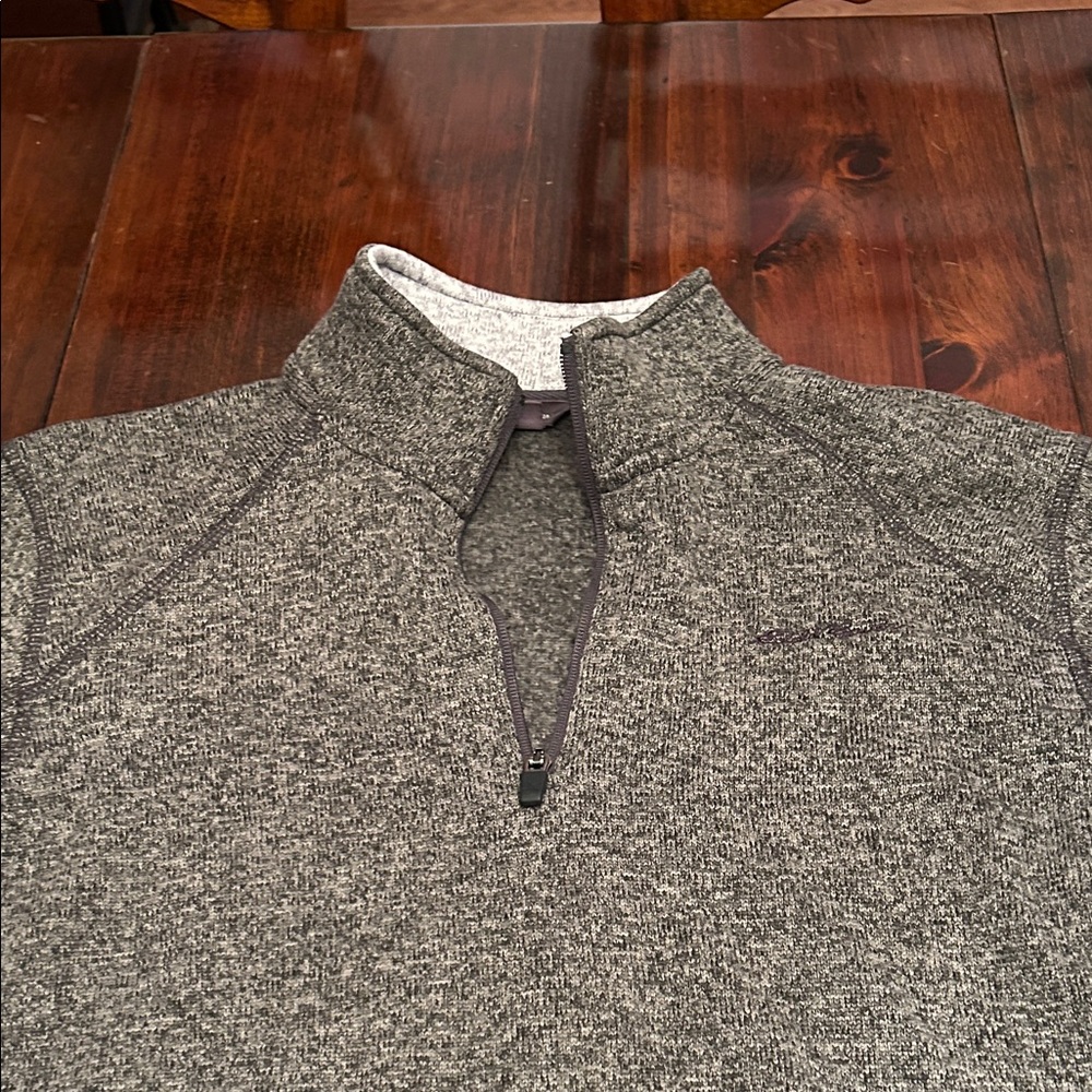 Eddie Bauer Men's Gray Quarter-Zip